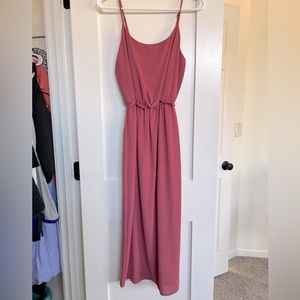 Everly rose pink midi dress